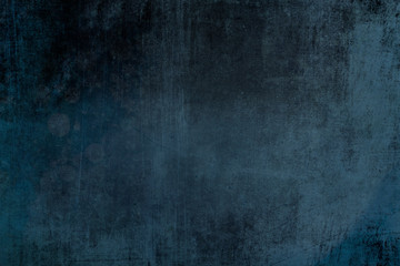 Fototapeta premium Distressed blue grungy wall background