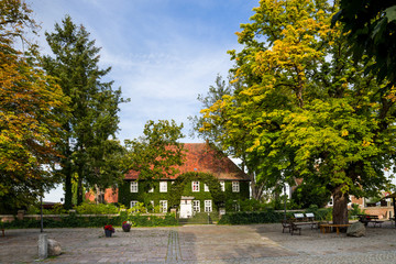 Market Place and Ancient Office House Schnackenburg Germany