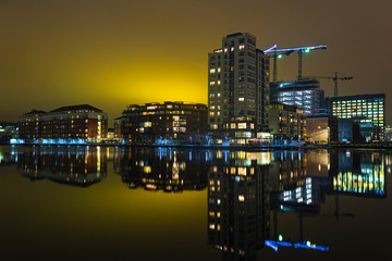 Dublin Dockland  night pictures  Ireland