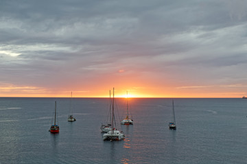 les Trois-Ilets, Martinique, FWI - Sunset in Anse Mitan