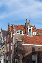 Fototapeta na wymiar Roofs of houses in Veere, NL