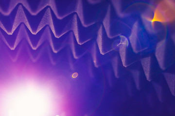 acoustic foam pyramid abstract background with glow light