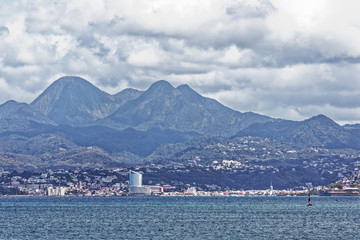 Fort de France and Carbet montains, Martinique, FWI