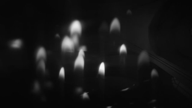 Black and white candle flames, background