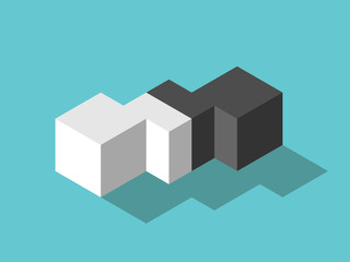 Obraz premium White, black, mediator cubes