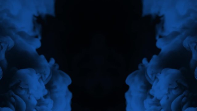 Mirrored blue smoke, background