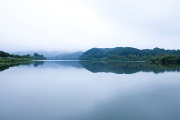 Fototapeta na wymiar Imha lake in Andong-si, South Korea.
