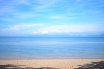 Sea, sky and beaches and white clouds