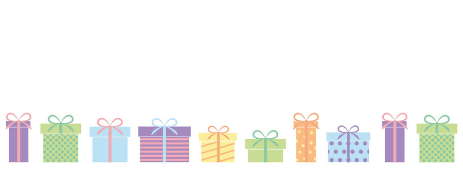 set of colorful gifts present for birthday and christmas vector illustration EPS10