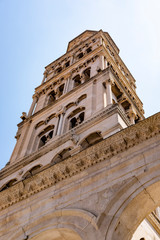 Diocletian palace on sunny day UNESCO world heritage site in Split, Dalmatia, Croatia 