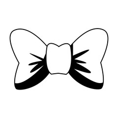 ribbon bowtie accessory isolated icon