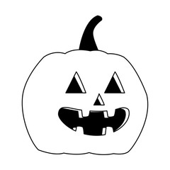 halloween pumpkin decorative isolated icon