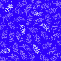 Beautiful vector seamless leaves pattern on purple background