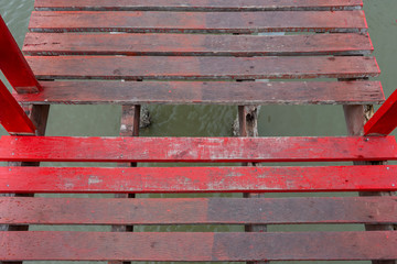 The damaged red stairs staircase stairway step background