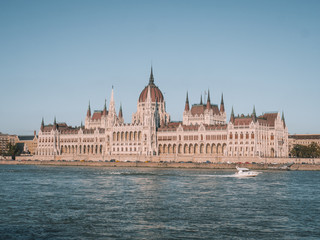 Fototapeta premium Parliament Building of Budapest, Capital of Hungary on a beautiful day