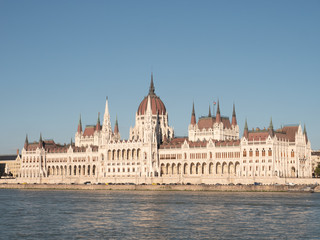Fototapeta na wymiar Parliament Building of Budapest, Capital of Hungary on a beautiful day
