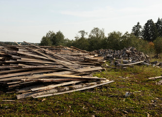 Fototapeta na wymiar pile of wooden logs
