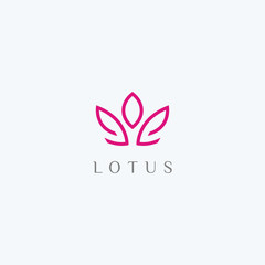 Abstract flower logo icon design. Elegant simple flower vector symbol concept