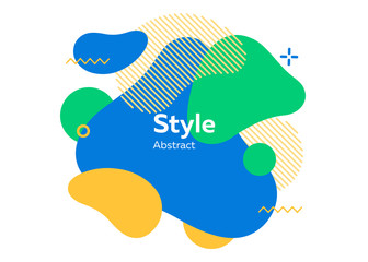 Badge for poster. Dynamical colored forms and lines. Gradient abstract banners with flowing liquid shapes. Template for logo, flyer, presentation