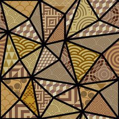 Patchwork textile pattern. Seamless quilting design background.