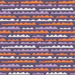 Waves seamless pattern. Abstract geometric backgound. Creative horizontal ornament. Vector illustration. 
