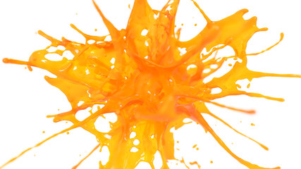 burst of orange liquid