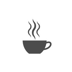 Cup of tea or cofee with smoke. Vector illustration