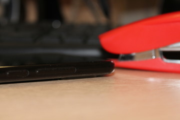 laptop and mouse on table