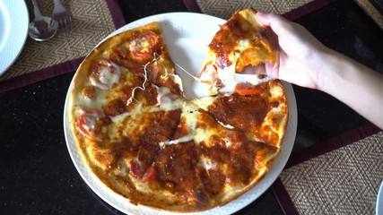 Thin pizza crust with cheese