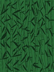 Fototapeta premium Green background with bamboo and leaves