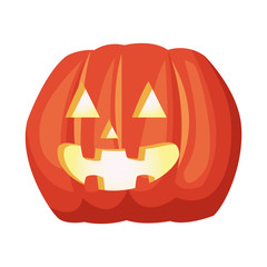halloween pumpkin decorative isolated icon