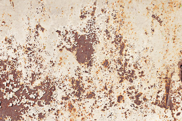 Sheet metal surface with traces of rust and paint residues