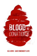 Blood donation word concept banner