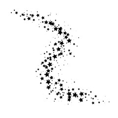 Black star way vector illustration