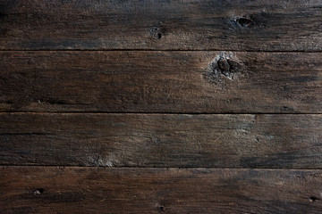 Old darkened wooden boards. Natural rustic background