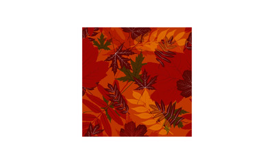 brown orange vector leaves seamless pattern