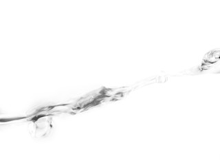 Water splash wave on white background