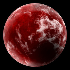 planet sphere globe on black background