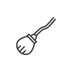 broom trick or treat happy halloween line style