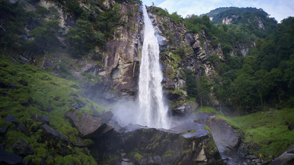Most beautiful Waterfall in Switzerland Aerial