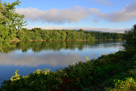 Susquehanna River Going Through Harrisburg, Pennsylvania.