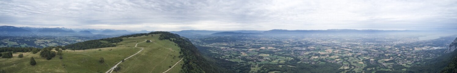lac leman aerial view geneva city