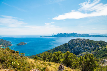 panoramic view of the island with coastline
