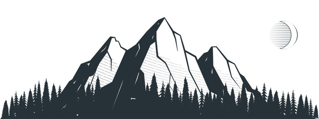 Mountain landscape illustration