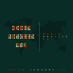 World Braille Day on 04 January with 