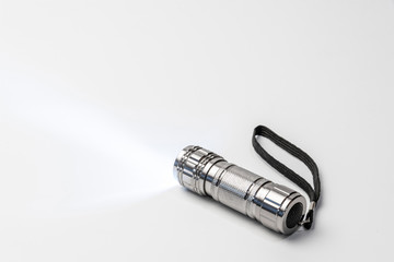 LED flashlight on a white background	