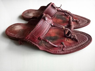 Traditional footwear of kolhapur in sauth Maharashtra.