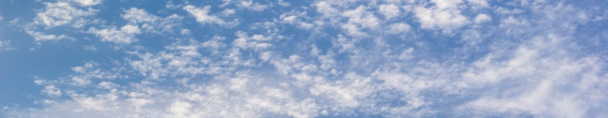Fototapeta premium banner of Blue Sky with Clouds in a sunny day