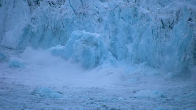 Lockdown, glacial calving in Alaska