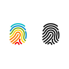finger print logo vector